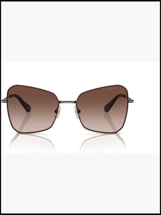 Butterfly Sunglasses with Metal Frame and Gradient Lenses Micro Pavé Set main image 4
